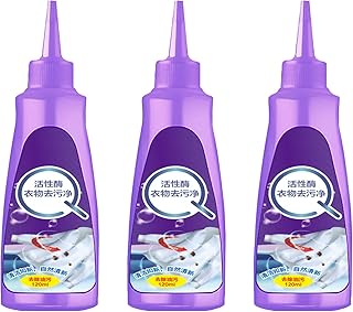 Active Enzyme Clothing Stain Remover, White Shirt Guardian, Garment Stubborn Stain Cleaner Oil Remover, Active Enzyme Laundry Stain Remover, Active Enzymatic Laundry Cleaning (3Pcs)