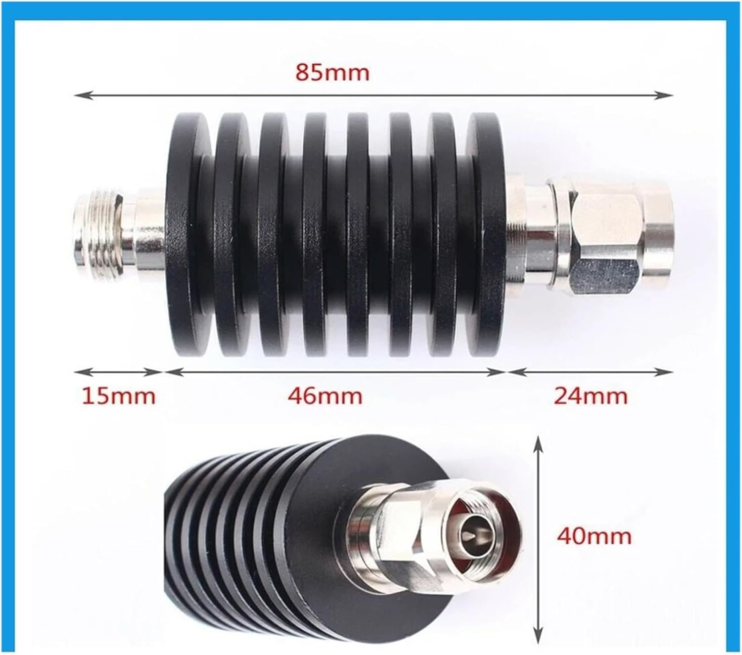 25W N-JK N-type female to male attenuator DC-3GHZ/4GHZ 50o(30db 3Ghz)
