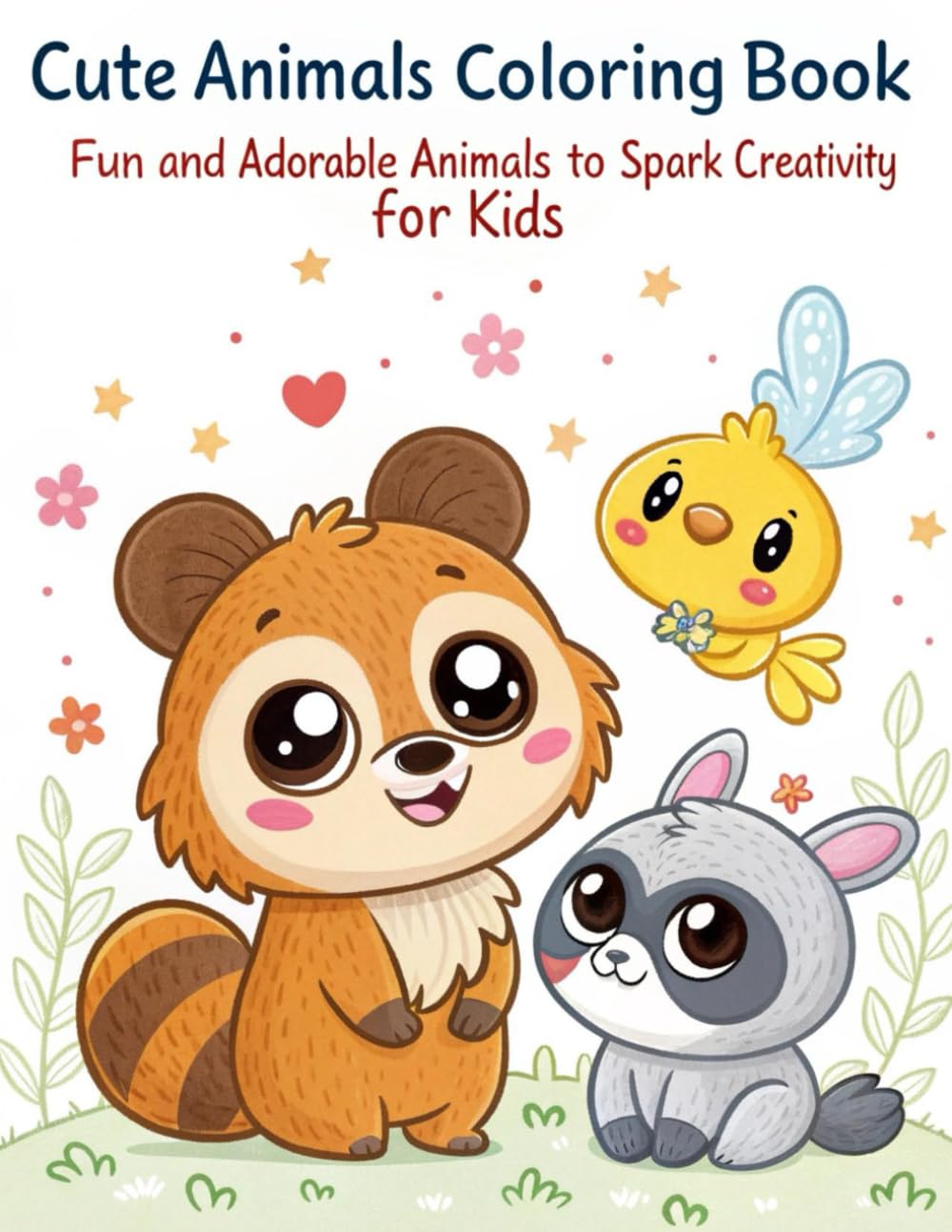 Cute Animals Coloring Book: Fun and Adorable Animals to Spark Creativity for Kids