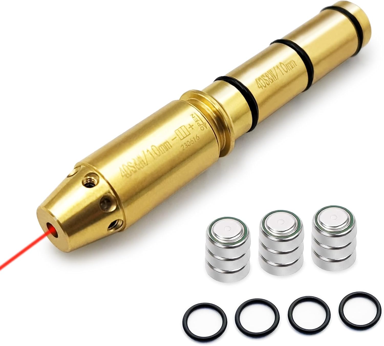 Angeebin Laser Boresighter for 10mm/.40S&W Firearms, End