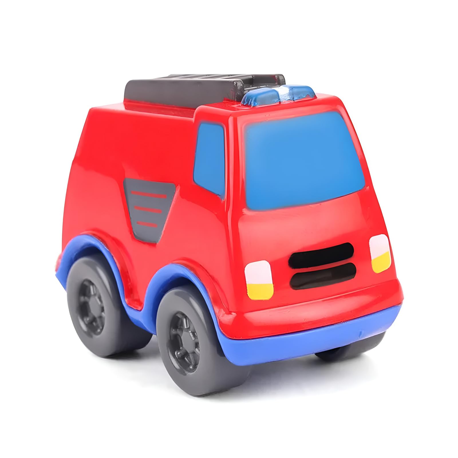 Giggles Funskool - Mini Vehicles City Fire Truck, Multicolour Push And Go Vehicle, Develops Hand-Eye Coordination, 12 Months & Above, Infant And Preschool Toys