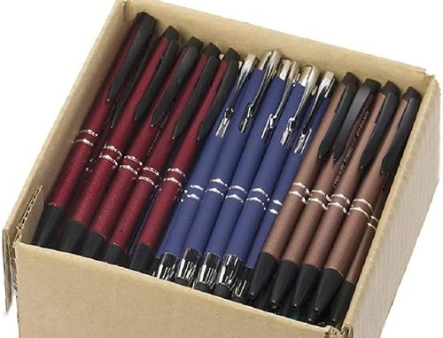 Caja de 5 libras de bolígrafos de tinta de impresión variada a granel Bolígrafos retráctiles de metal lote al por mayor