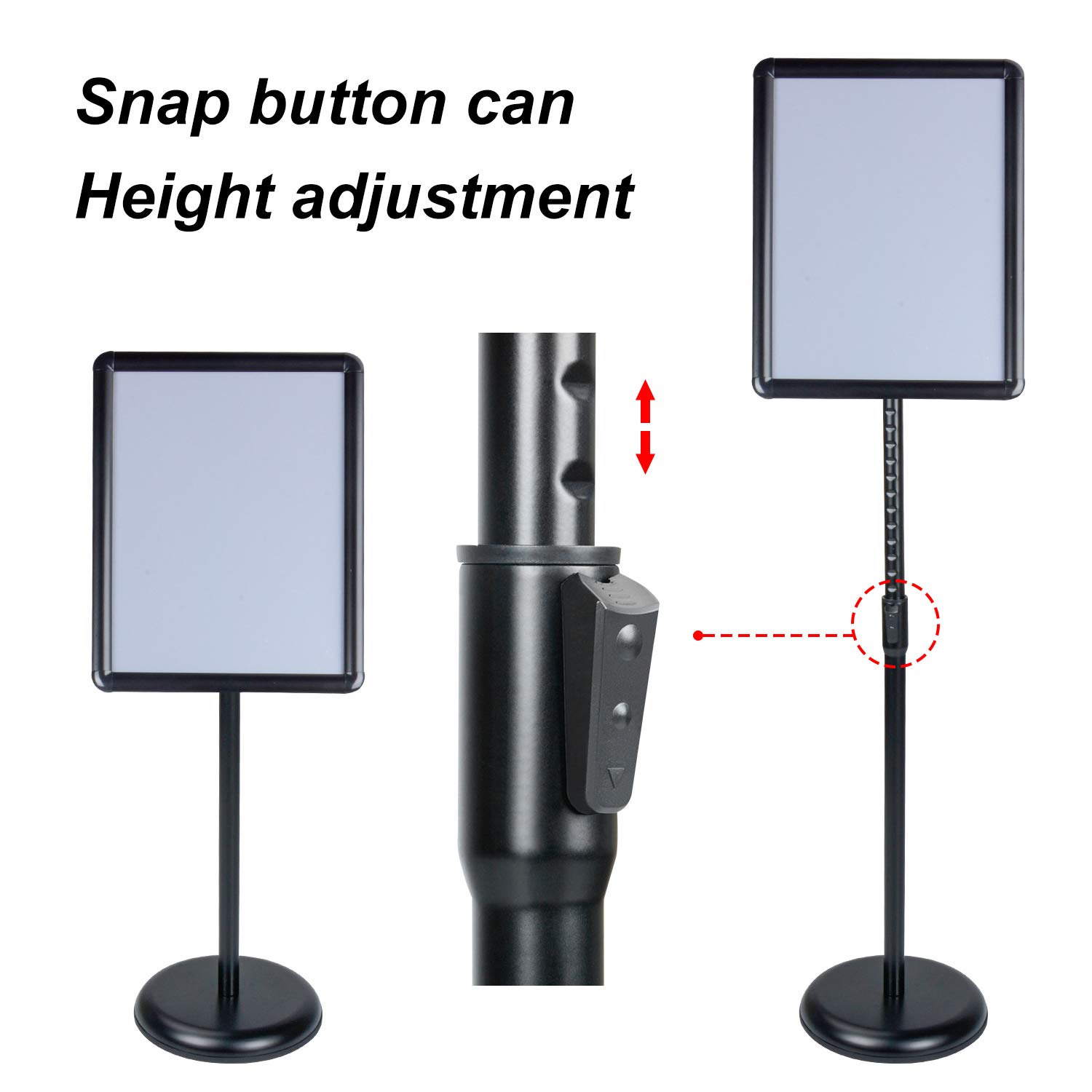 AkTop Adjustable Poster Sign Stand, 11 X 17 Inch Heavy Duty Pedestal