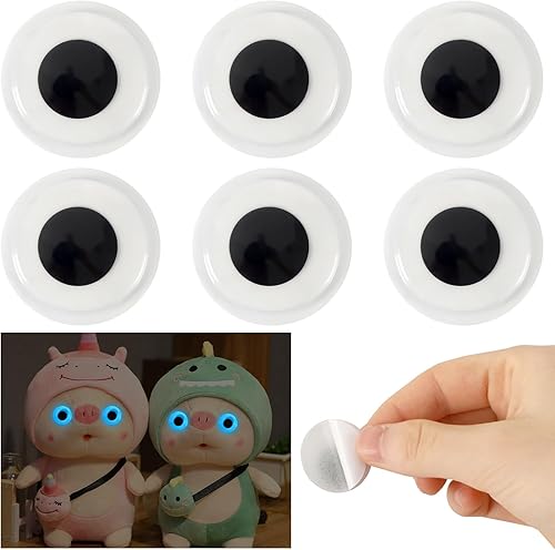 Miniatura 8 de Ojos saltones que brillan en la oscuridad  Adhesivo autoadhesivo para manualidades, ojos grandes en 2, 3, 4 pulgadas para decoración de bricolaje