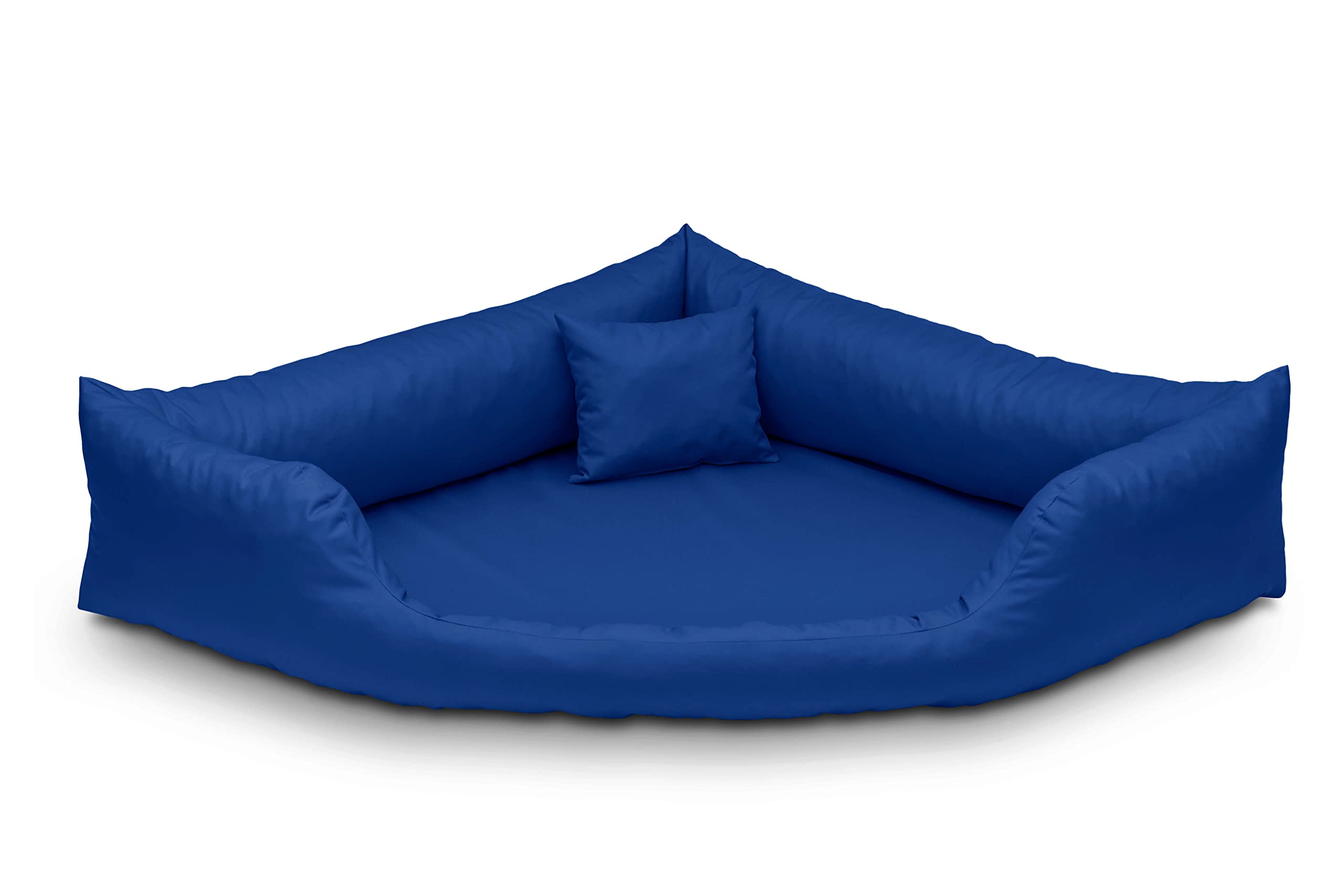Juelle Cama Ortopédica para Perros, Cama Esquinera para Perros con Colchón Ortopédico para Perros Medianos, Funda Extraíble, Lavable a Máquina Dakota 2XL (100 x 75 cm, Zafiro)