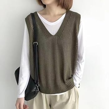 トップス LIGHT SHEER LAYERED KNIT VEST トップス LIGHT SHEER