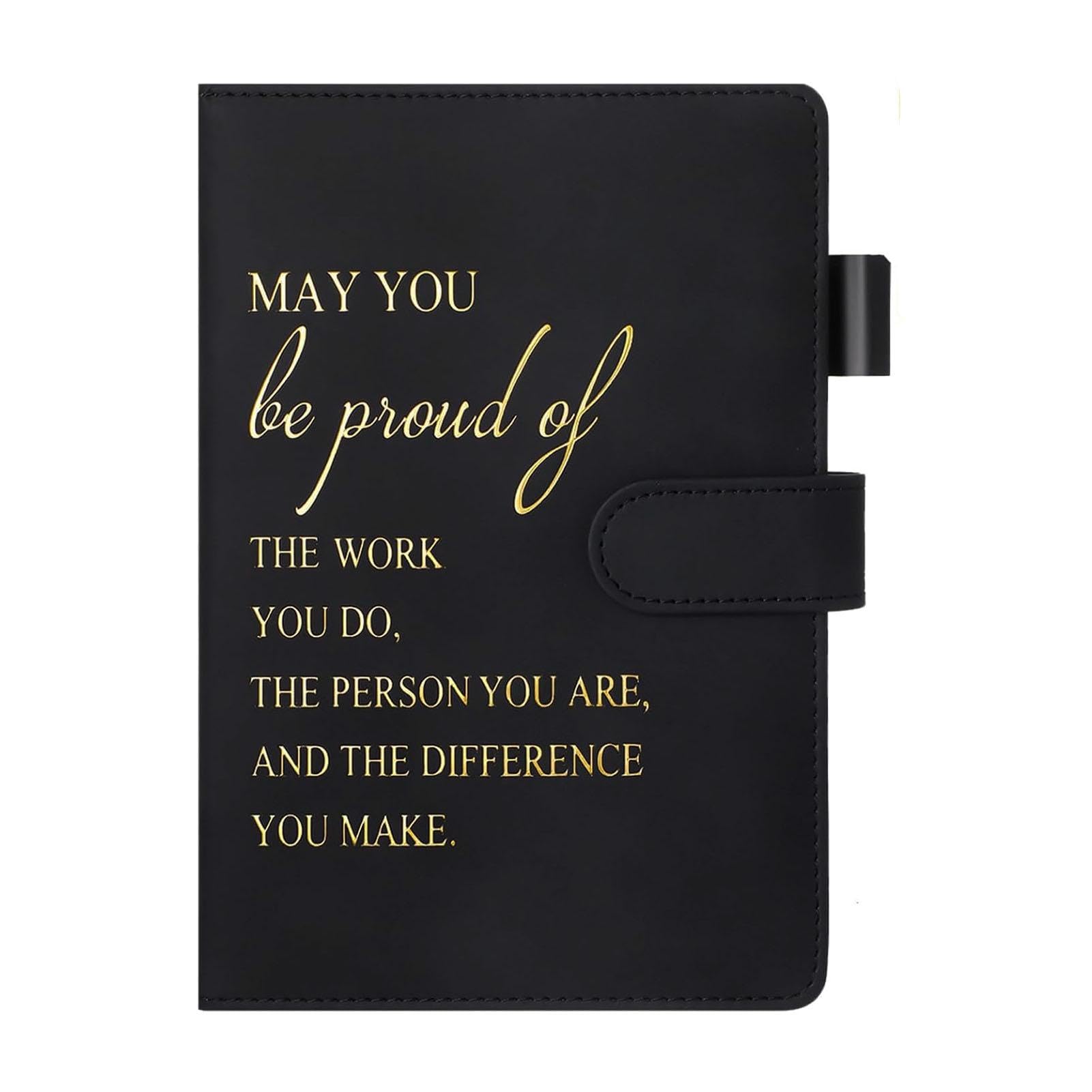 Marnovest Inspirational Notebook, Thank You Gifts for Employee Appreciation, Colleagues, Teachers, Nurses and Friends (Black)