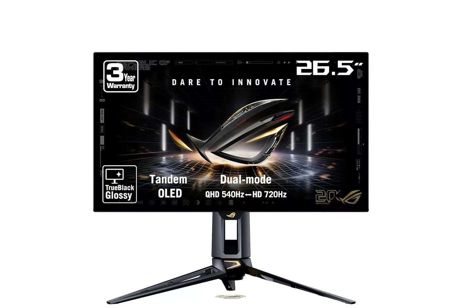 ASUS ROG Swift PG27AQWP-G Écran de Jeu Tandem OLED 27" QHD 540 Hz | Dual Mode FHD 720Hz, OLED Care Pro, TrueBlack Glossy, G-SYNC, Neo Proximity Sensor, 0.02ms, DisplayHDR 500, pour PS5