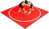 VELOVA 9x9 ft Wrestling Mat for BJJ Jiu Jitsu MMA Judo Karate - Shock Absorbing Foldable Home Gym Grappling Mat