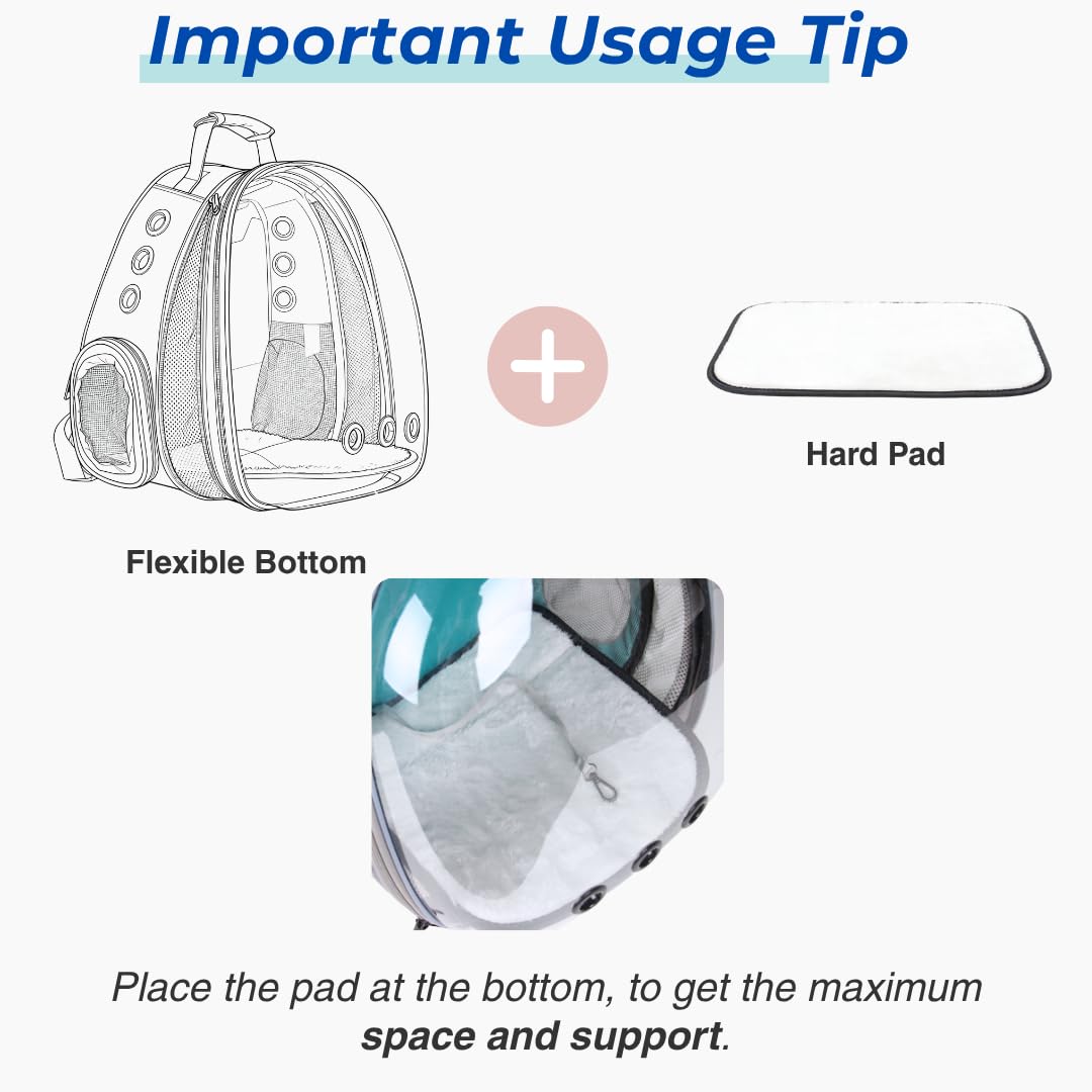 Lollimeow Pet Carrier Backpack, Bubble Backpack Carrier, Cats and Puppies,Airline-Approved, Designed for Travel, Hiking, Walking & Outdoor Use (Green-Front Expandable)