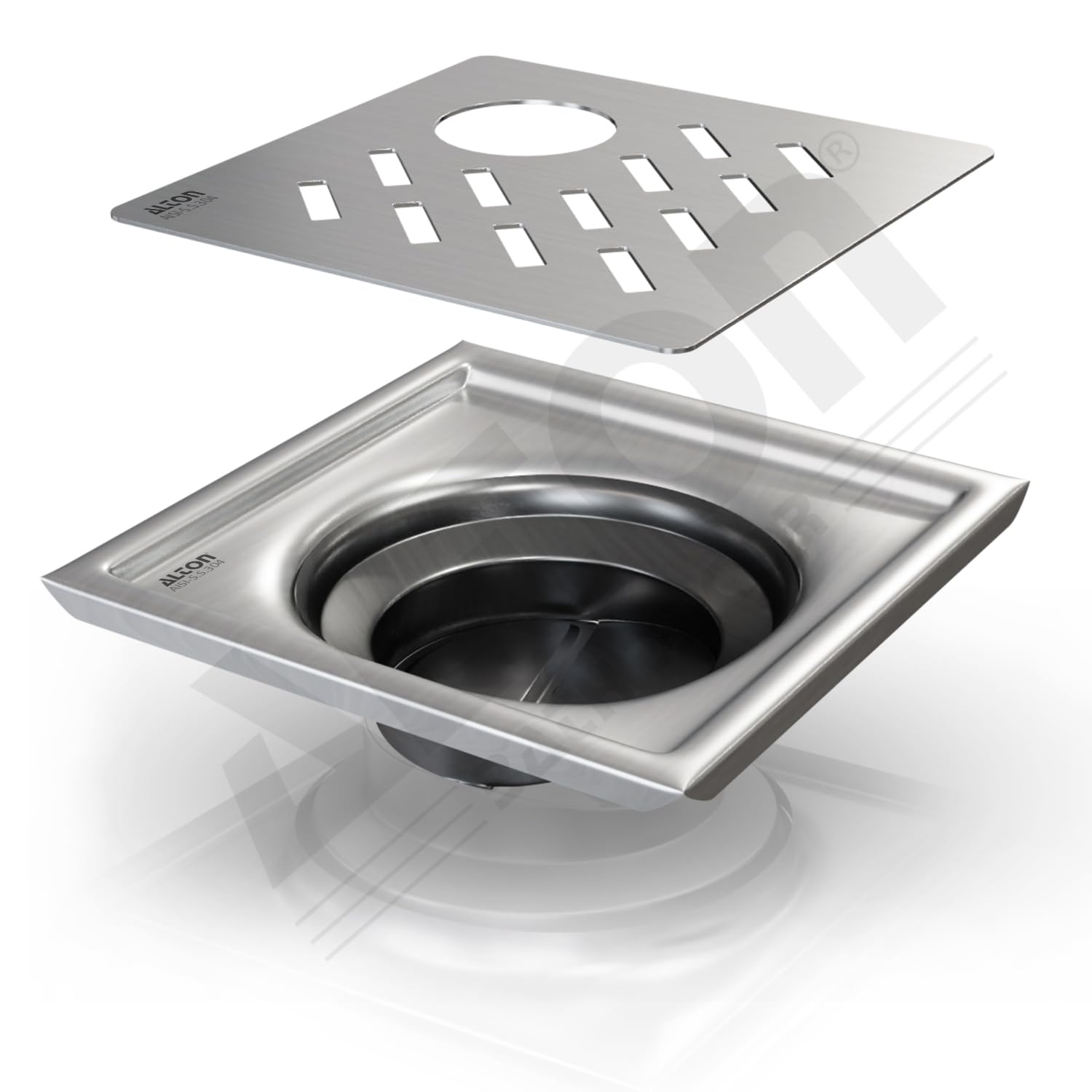 ALTON ALD1003, SS-304 Grade, 6x6 INCH Cut, Bathroom Grating Square Floor Drain Jali with ABS Cockroach Trap, Matte (B0CDHBYLCR) Amazon Price History, Amazon Price Tracker
