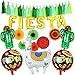 Produktbild Tacobear Mexiko Party Dekoration Papier Fans Fächer Golden Fiesta Ballon Banner Fiesta Party Quaste Girlande Lama und Kaktusballons für Fiesta Party Thema Jahrestag Geburtsrtag Party Supplies
