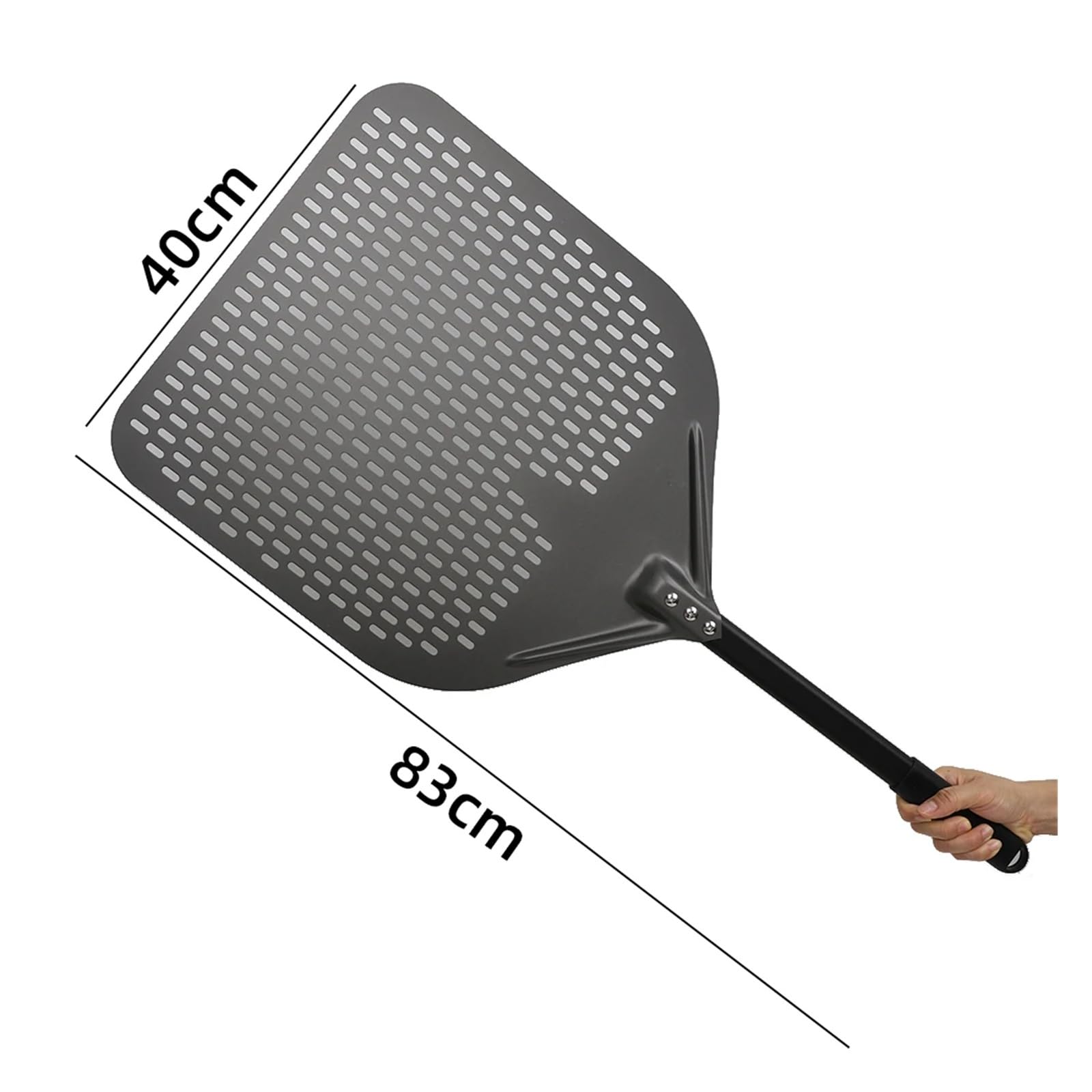 40,6 cm großer Pizzaschieber mit Metallgriff, Antihaft-Paddel für den Ofen, 15,2 cm breite Schaufel, Küchenwerkzeug, perfekt zum Wenden und Servieren von Pizza, Pizza-Zubehör