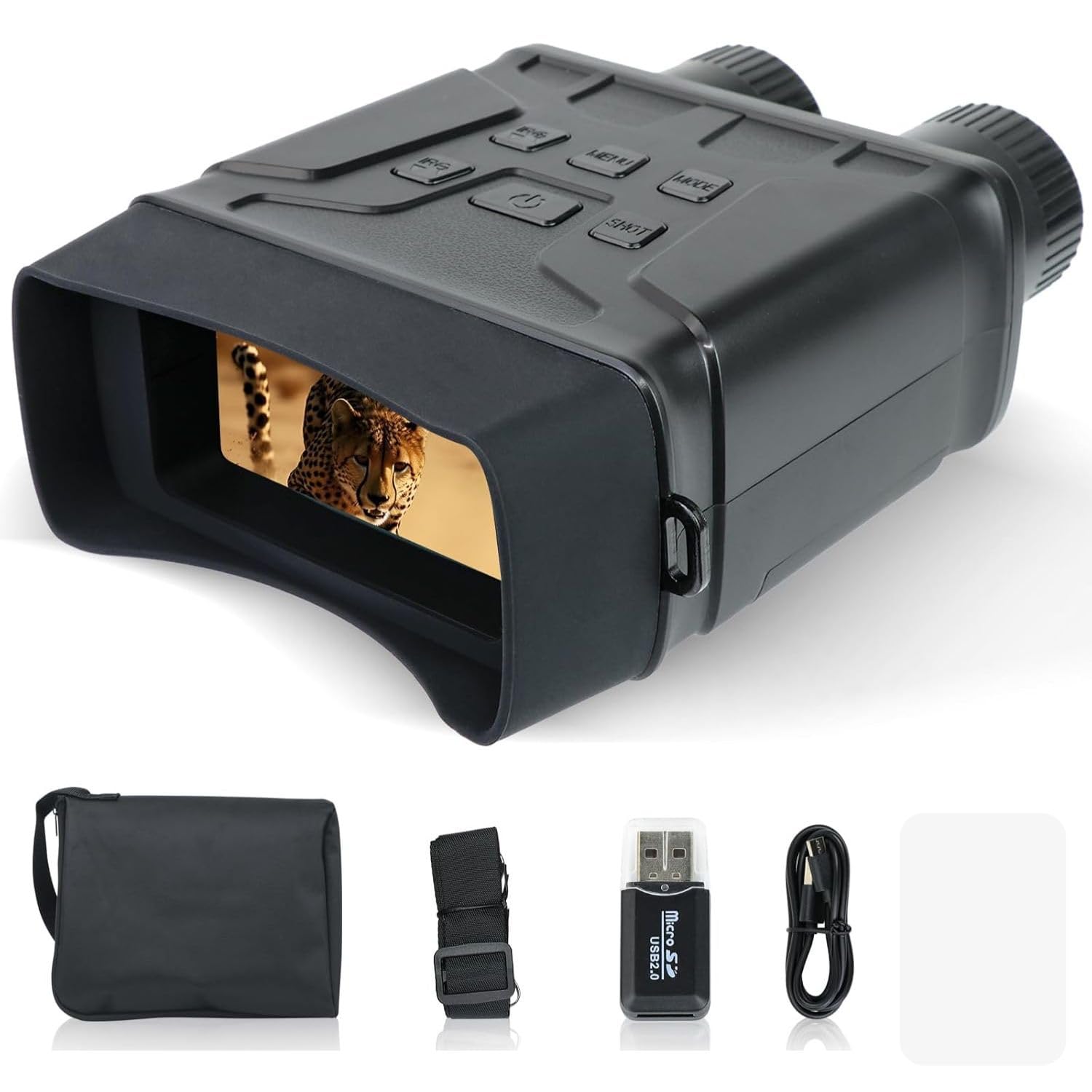 Digital Binoculars with Camera & Video Recording - 4X Optical & 8X Digital Zoom, Night Vision, 2.4” IPS Display, Perfect for Hunting, Bird Watching, Sports & Concerts-image-49