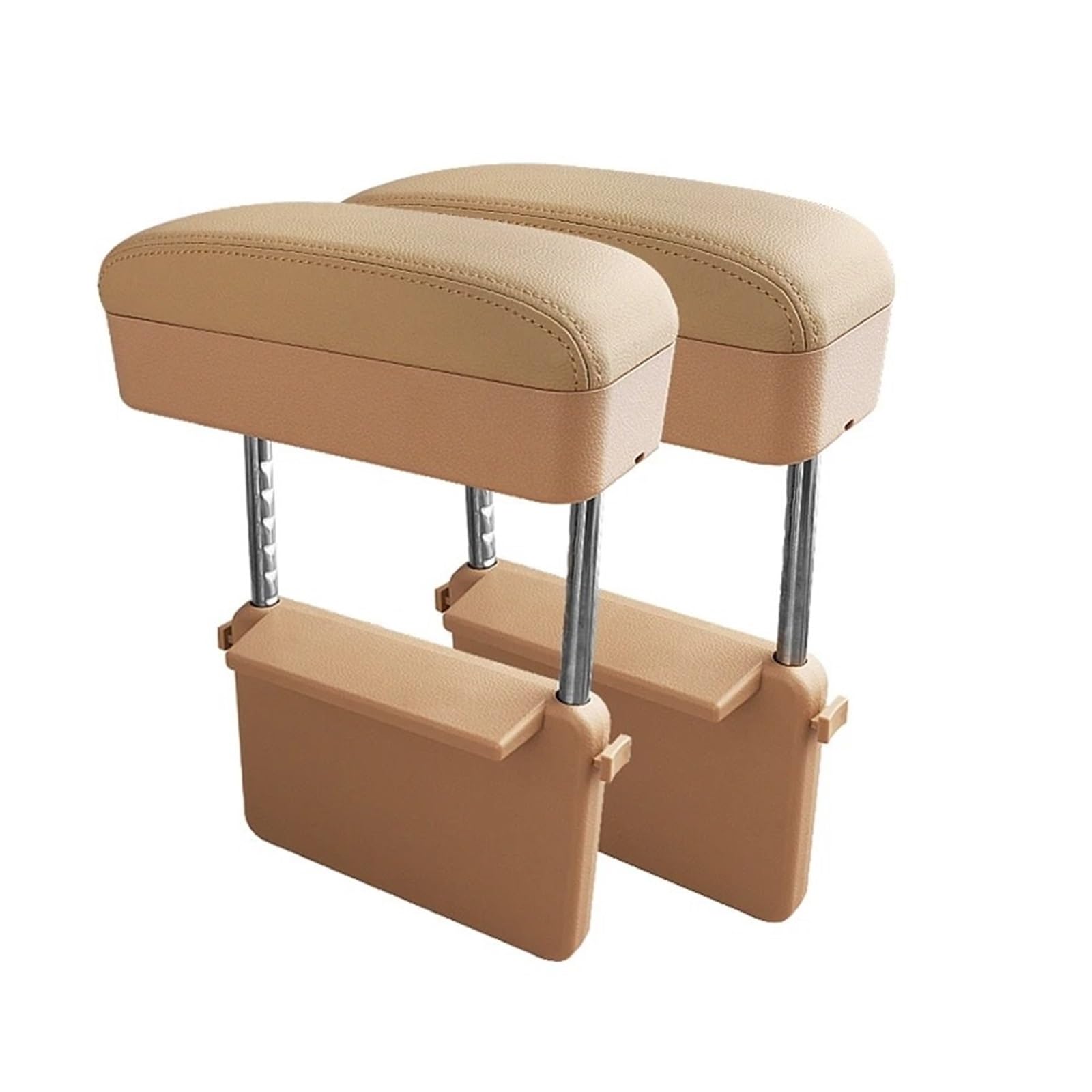 Hguvsjd Armrest Box Universal Car Styling Armrest Box Elbow Support Adjustable Center Console Rest Seat Gap Organizer Car Armrests(2 sets Beige)