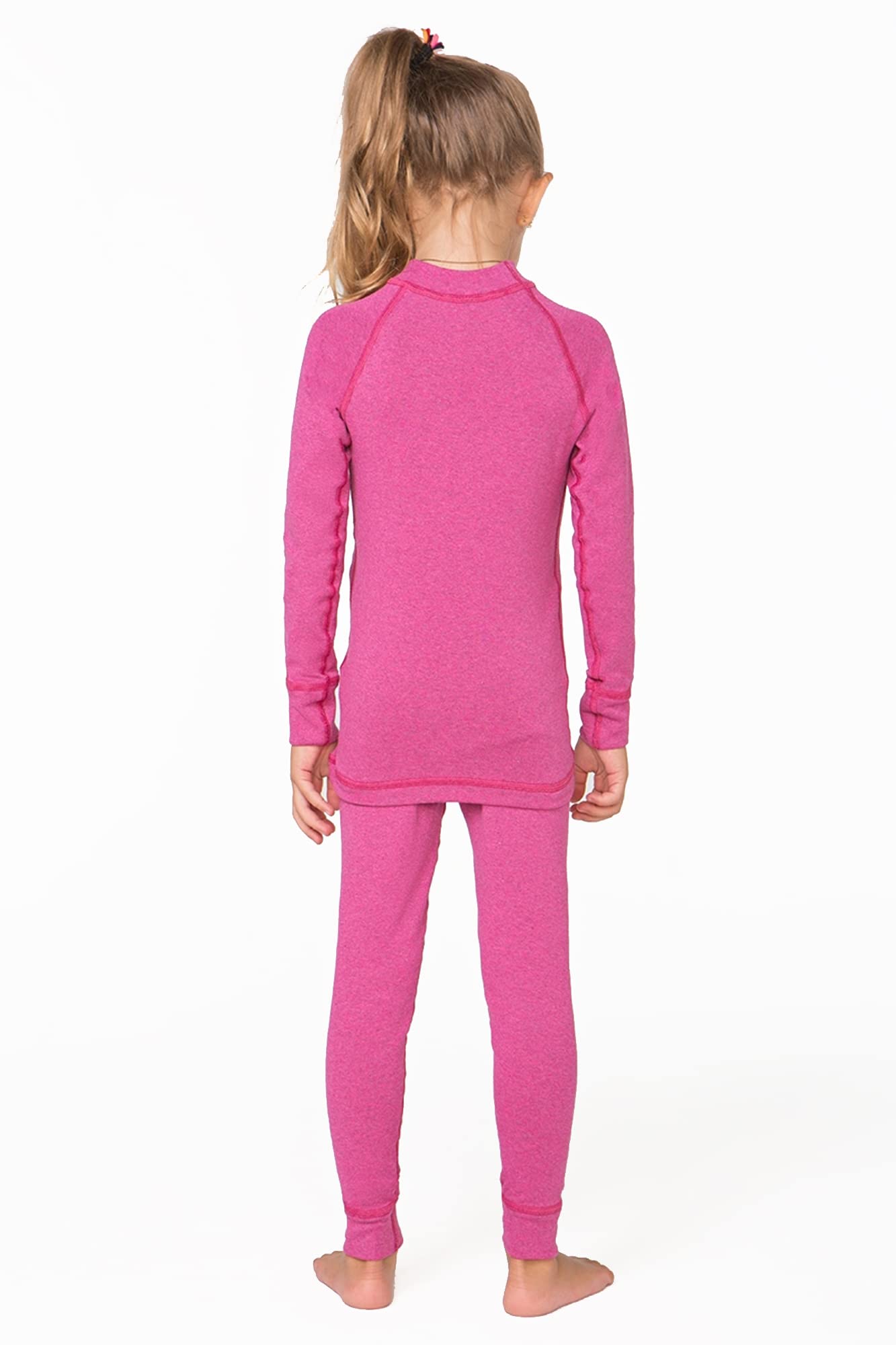 meteor Enfants sous-vêtements Thermiques Set 2 pièces Ensemble de sous-vêtements de Ski pour Enfant avec t-Shirt Manches Longues et caleçon Long pour Garcon Fille