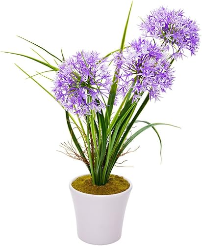 Miniatura 5 de Restaurantware Fiore - Orquídea artificial de 5.5 x 19 pulgadas, 1 orquídea falsa en maceta, 12 flores, uso como centro de mesa, decoración del