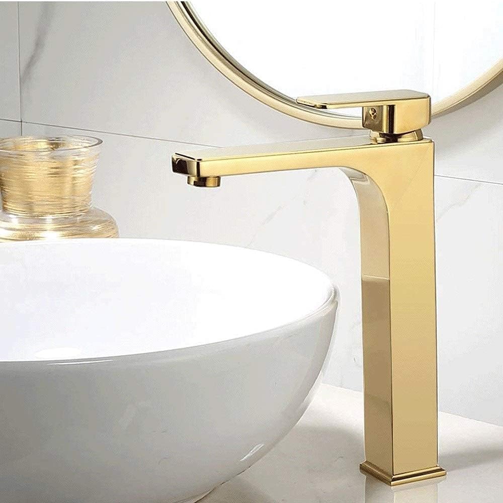 Faucets Faucet Nordic All Bronze Gold Quartet Faucet Taps Sink Hot and