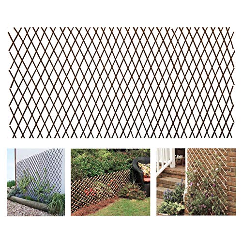 Expandable Garden Trellis Plant Support Willow Lattice Fence Panel for Climbing Plants Vine Ivy Rose Cucumbers Clematis 36X92 Inch