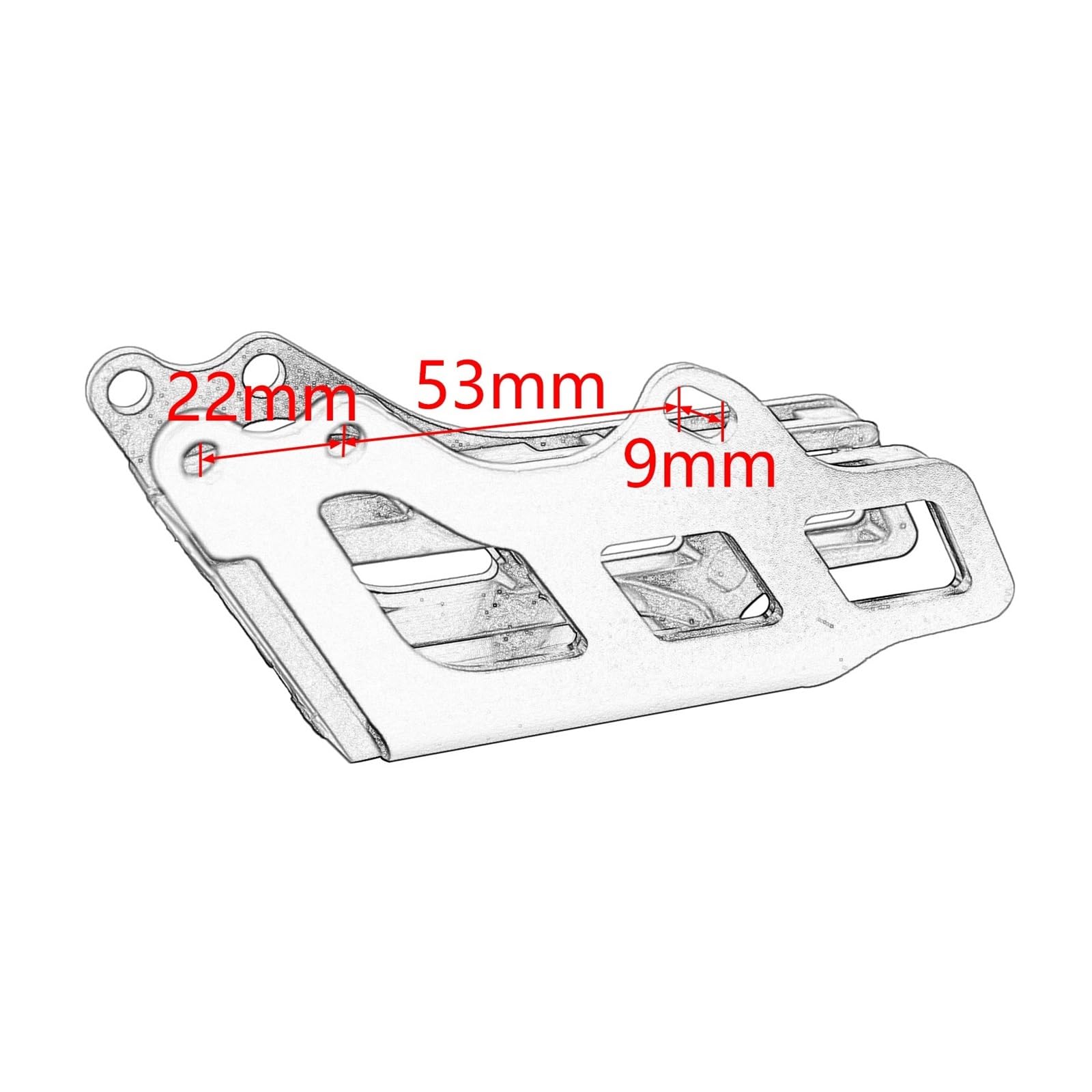 Moto Protezione Catena Moto Guida Catena Guard per CRF125R per CRF250R per CRF250RX per CRF250X per CRF450R per CRF450RX per CRF450X(Color-Si)