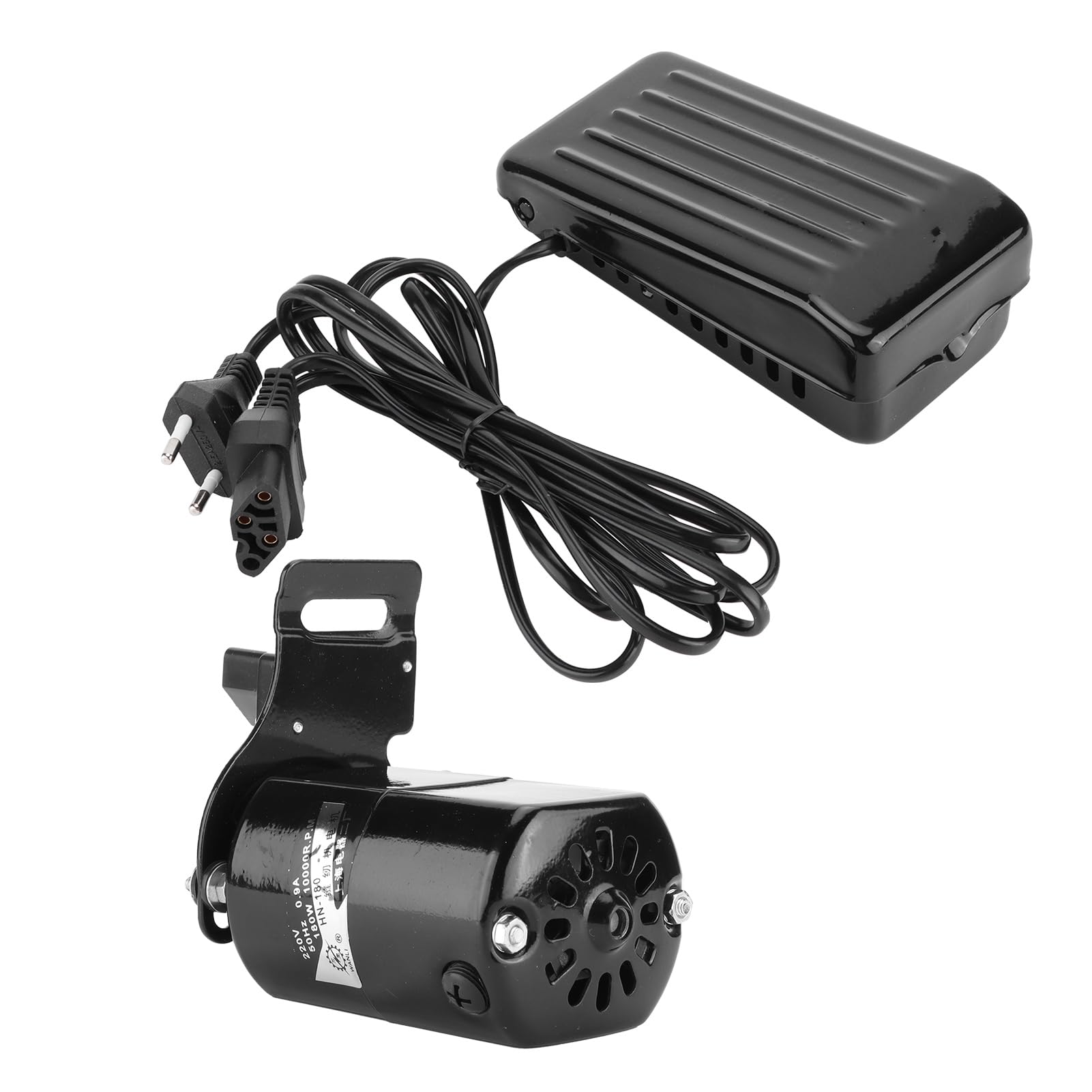 Kit de motor de máquina de coser con pedal y cinturón 220 V 180 W para máquina de coser doméstica en color negro de aluminio