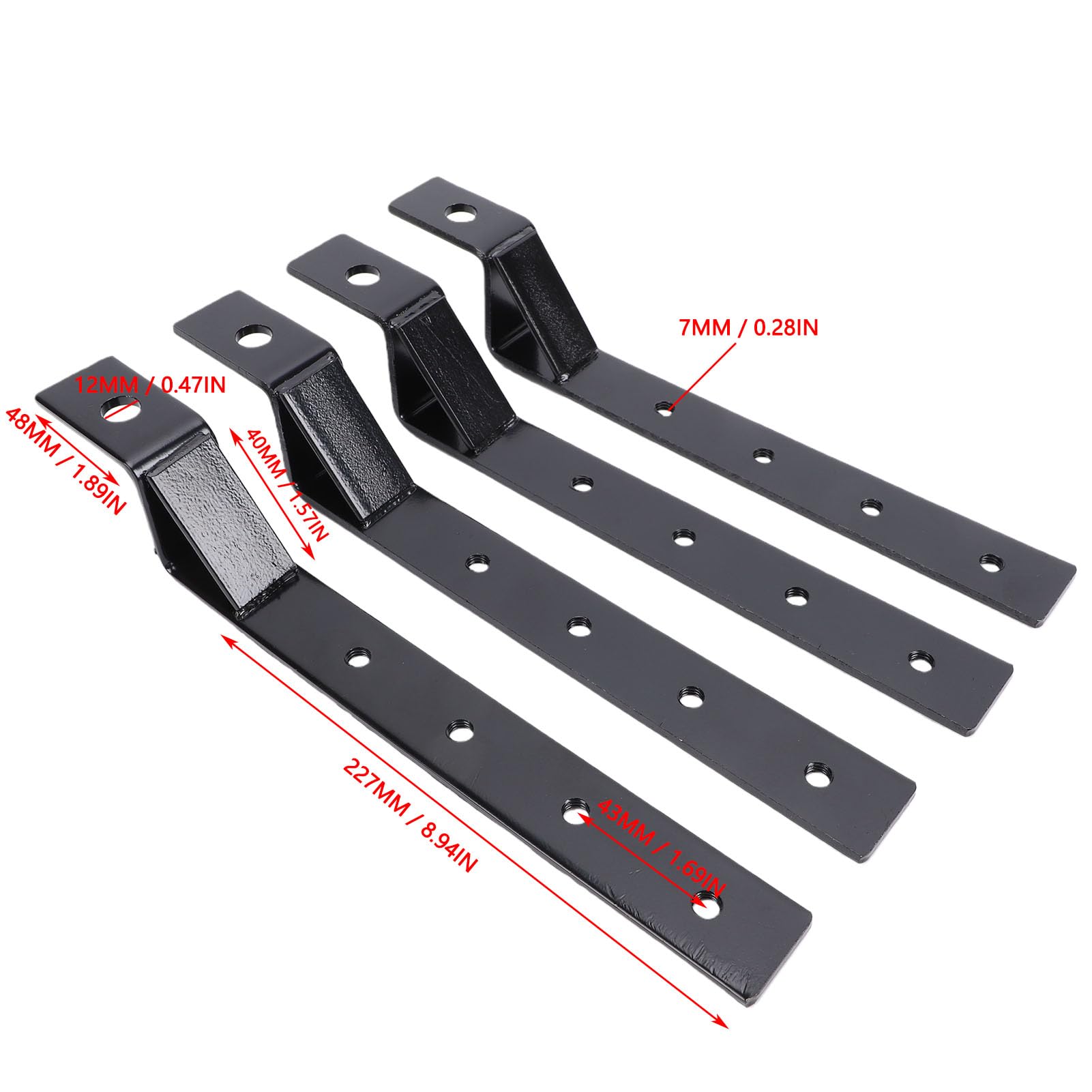 Rosvola Staffa di Montaggio Universale per Borsa Laterale per Moto, Kit di Montaggio Regolabile per Carichi Pesanti, Staffa per Borsa Rigida con vestibilità Universale, Ideale per il Modello Cruiser