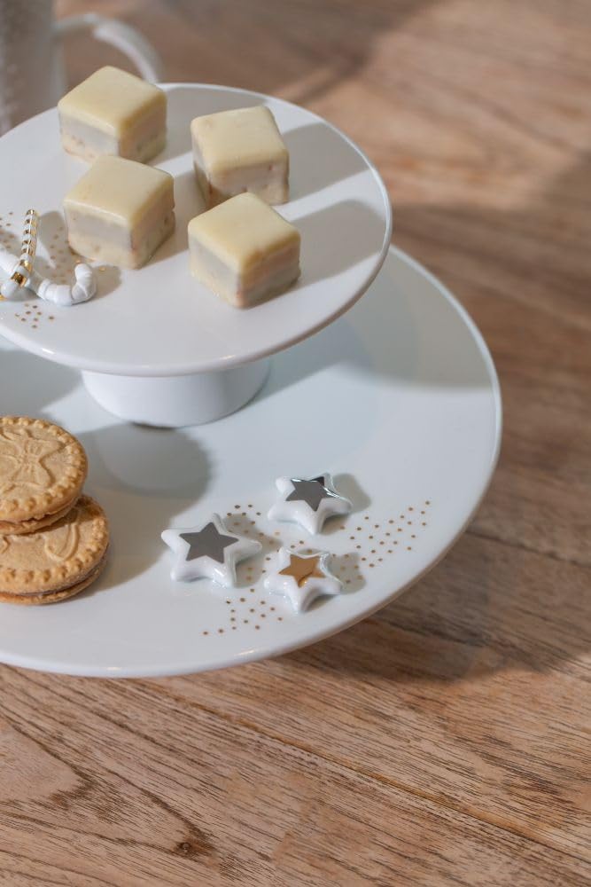 Etagere Zuckerstangen, Porzellan, weiß