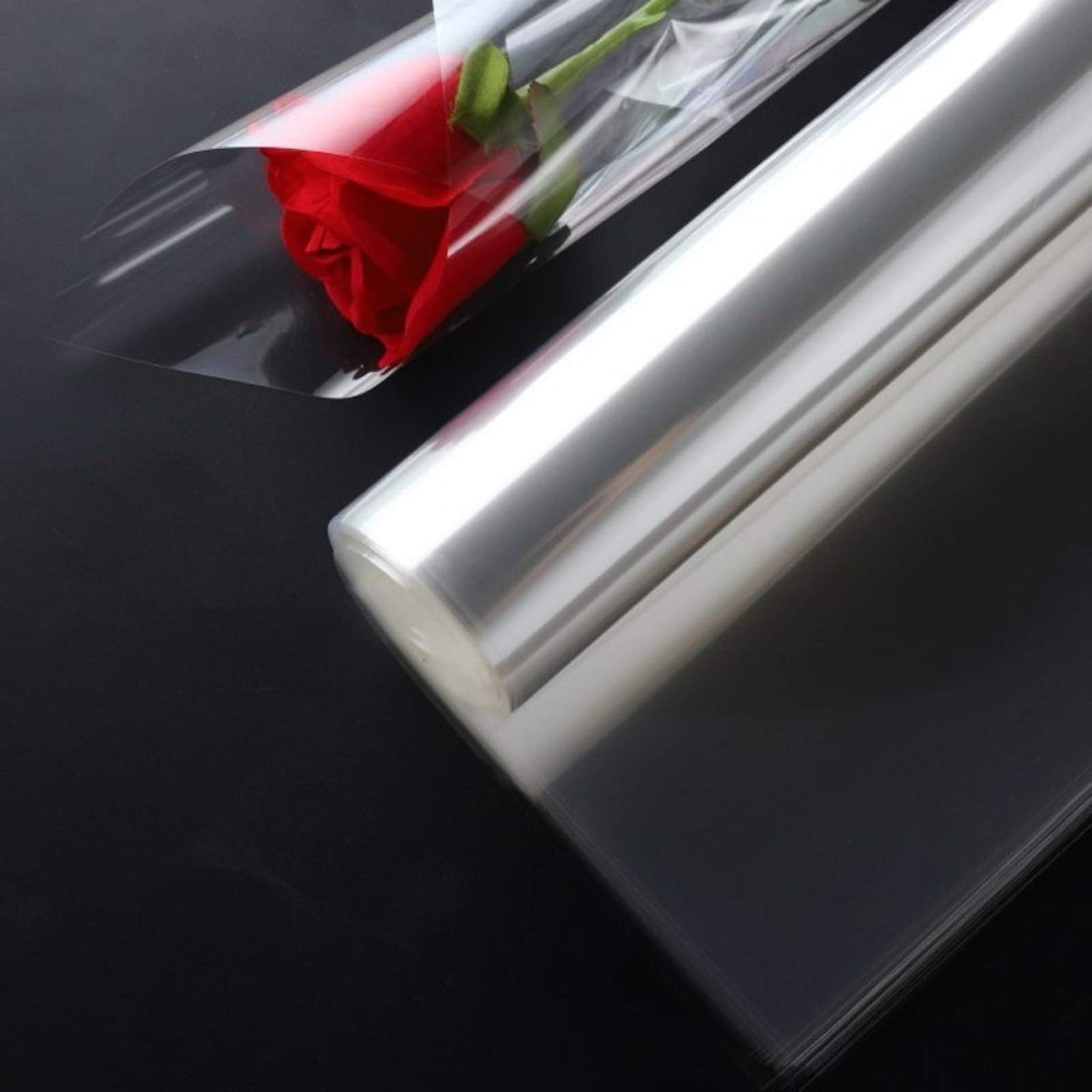 100mx 80cm Cellophane Wrap Florists Flowers Hampers Gift Wrapping Flowers Craft Basket Bouquet Fruit Food Folding Type — image 1