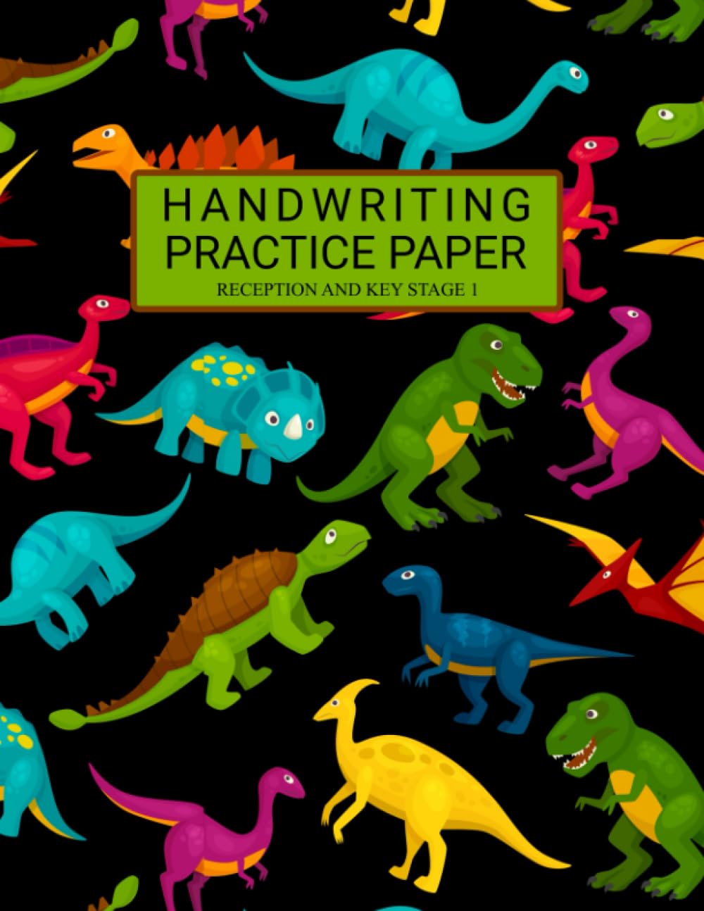 Handwriting Practice Paper Reception and Key Stage 1: Wide Ruled Exercise Book For Children