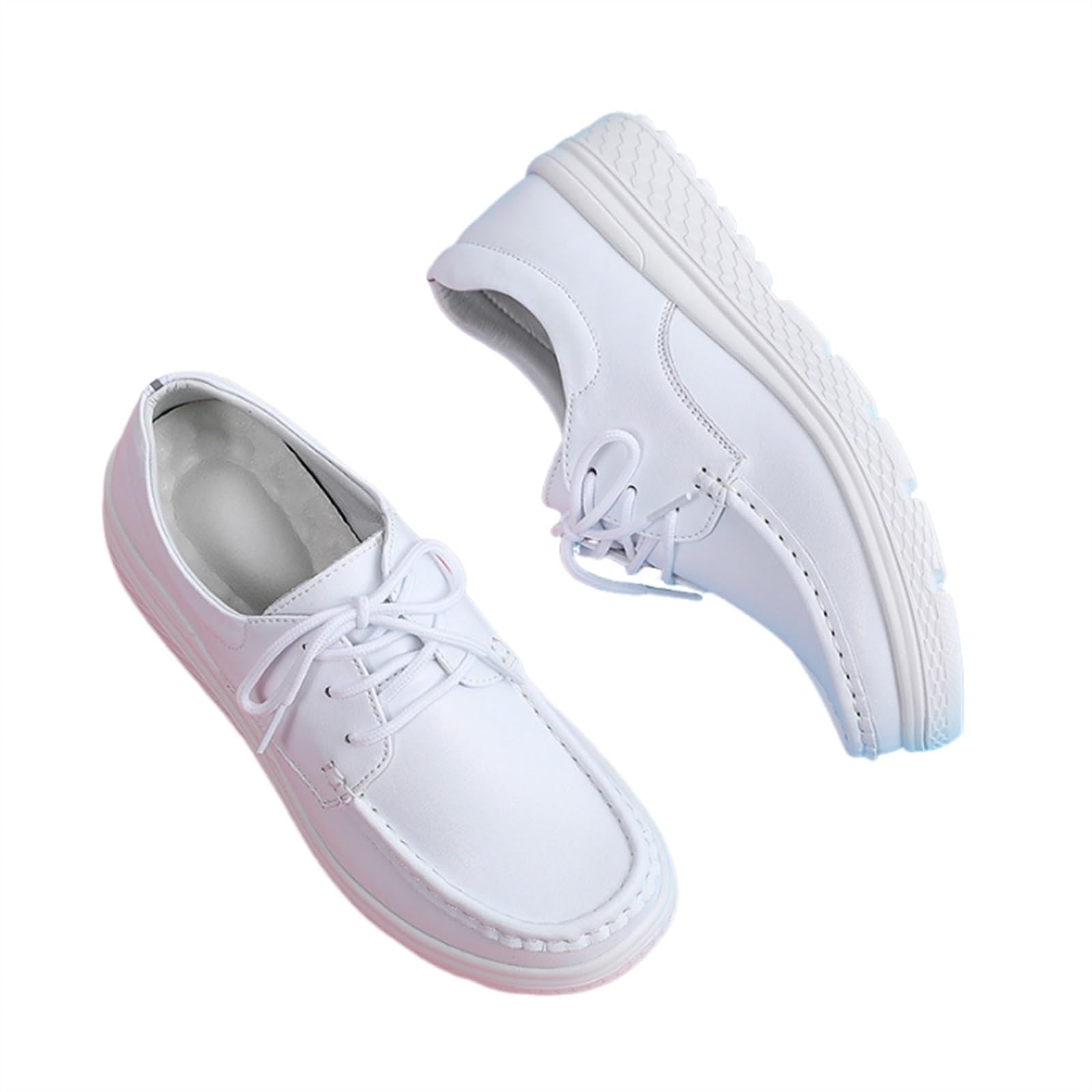 Damskie Buty Do Karmienia Piersią, Damskie, Antypoślizgowe, Sznurowane, Wygodne Skórzane Buty Robocze Do Karmienia, Odporne Na Poślizg, Sznurowane Buty Do Pracy W Restauracji