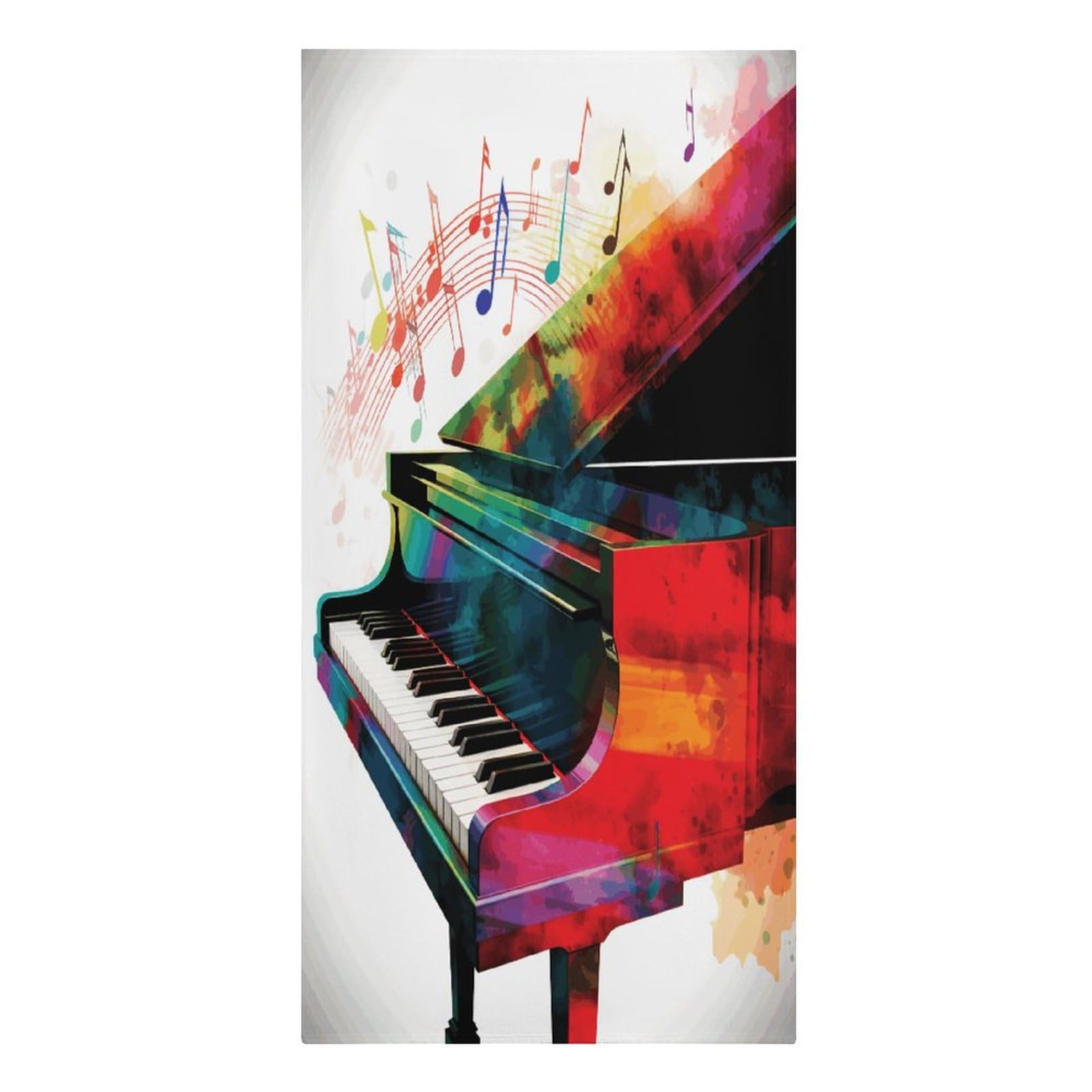 VstaDank Colorful Piano Keyboard Music Beach Towel Microfiber Oversized Beach Blanket Super Absorbent Soft Pool Bath Towel Sand Free Quick Dry Travel Towels Gifts for Yoga Sports Adults 30" X 61"