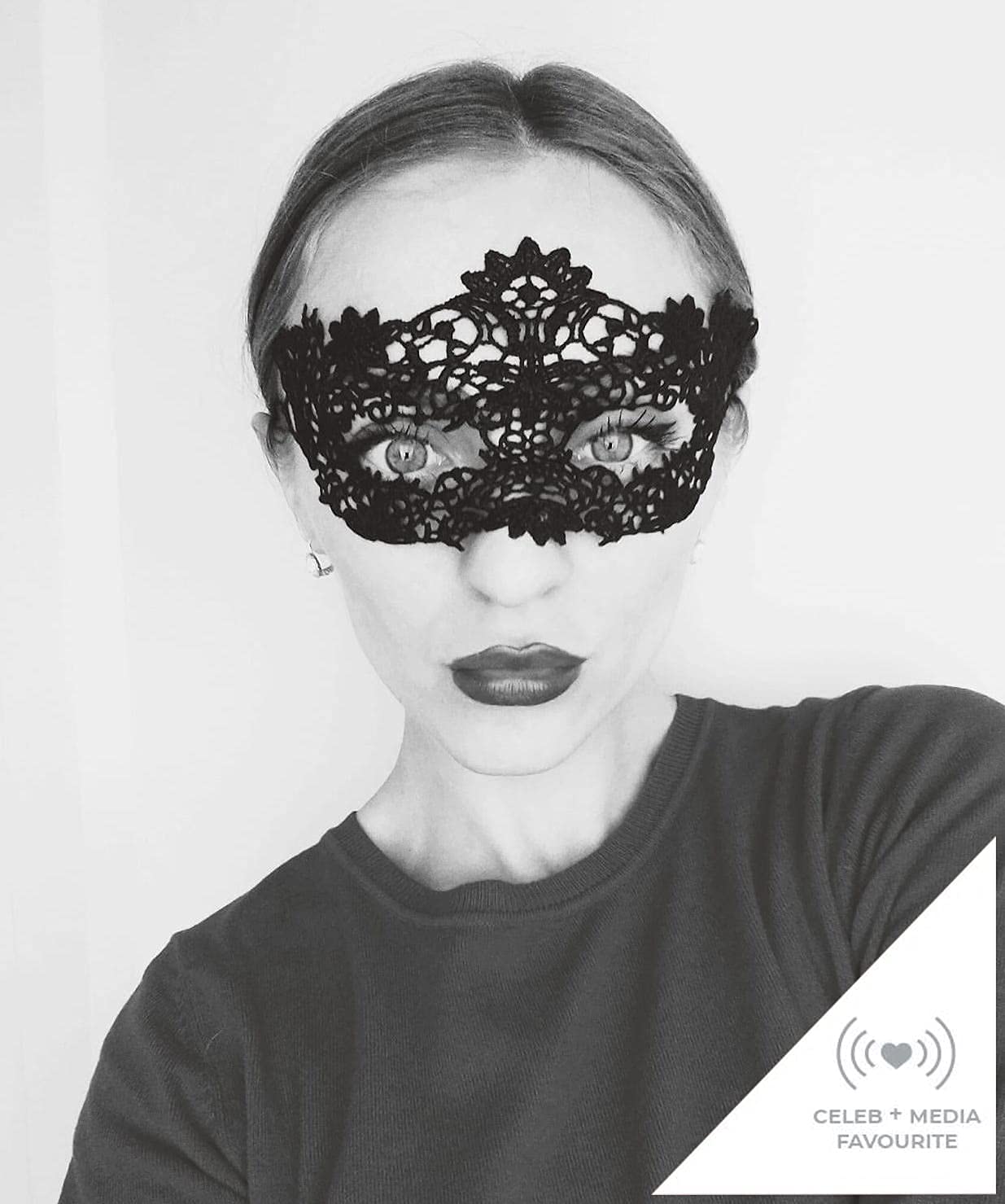 Pretishows Maskerade masker voor vrouwen zwart kant