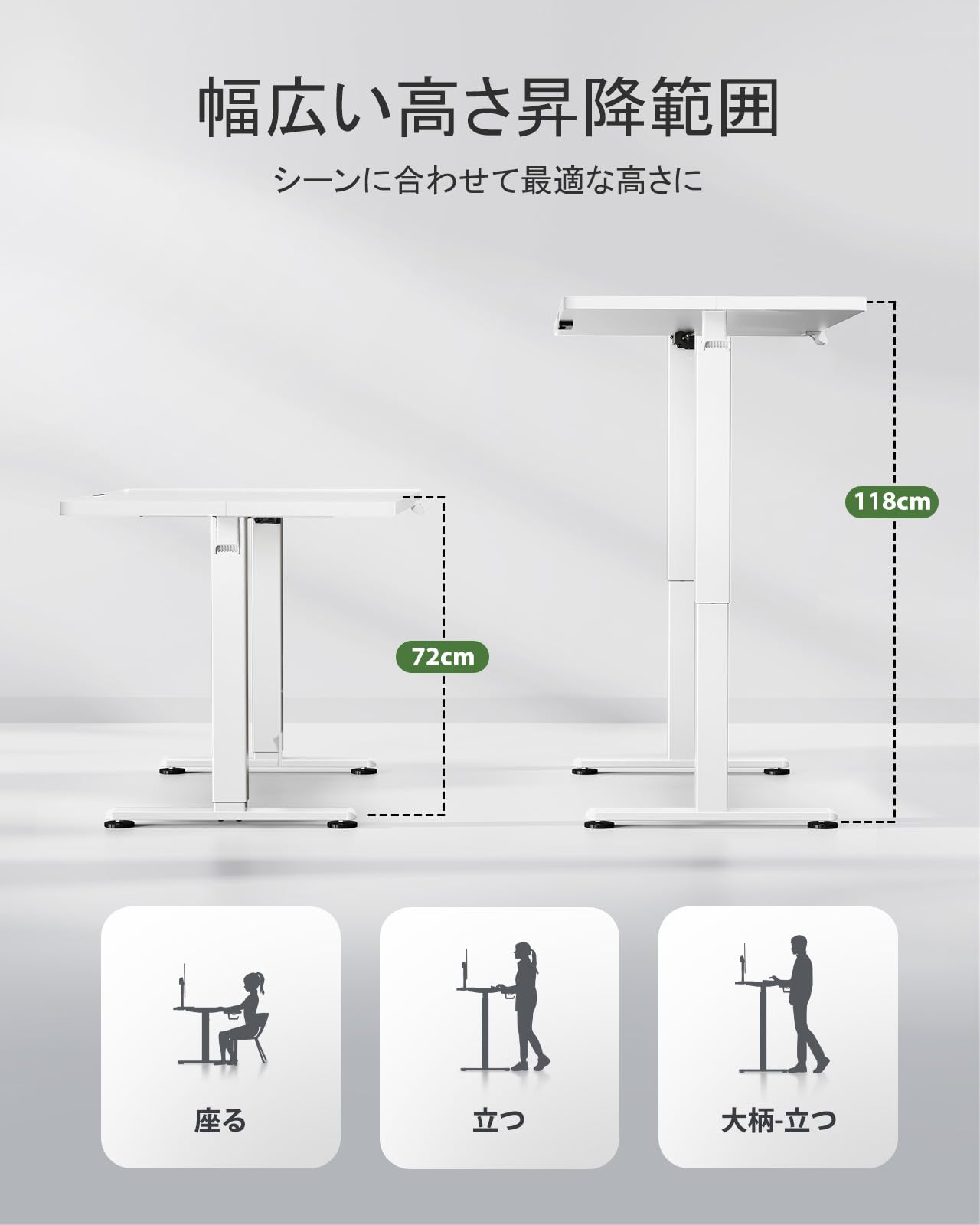 新品 Marsail 電動昇降デスク 幅120×奥行60cm 80kg耐荷重 Amazon.co.jp: Marsail 電動昇降デスクス タンディングデスク 幅120cm