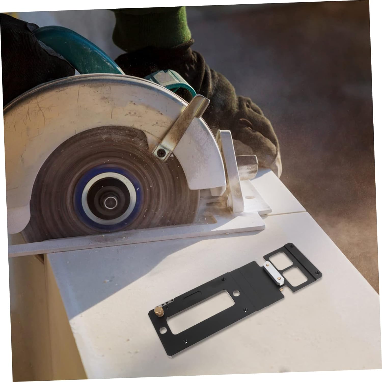 Circular Saw Angle Rail Track for Precise Cuts Compact Lightweight Easy Installation -tilt Function Compatible Rails for Woodworking Projects