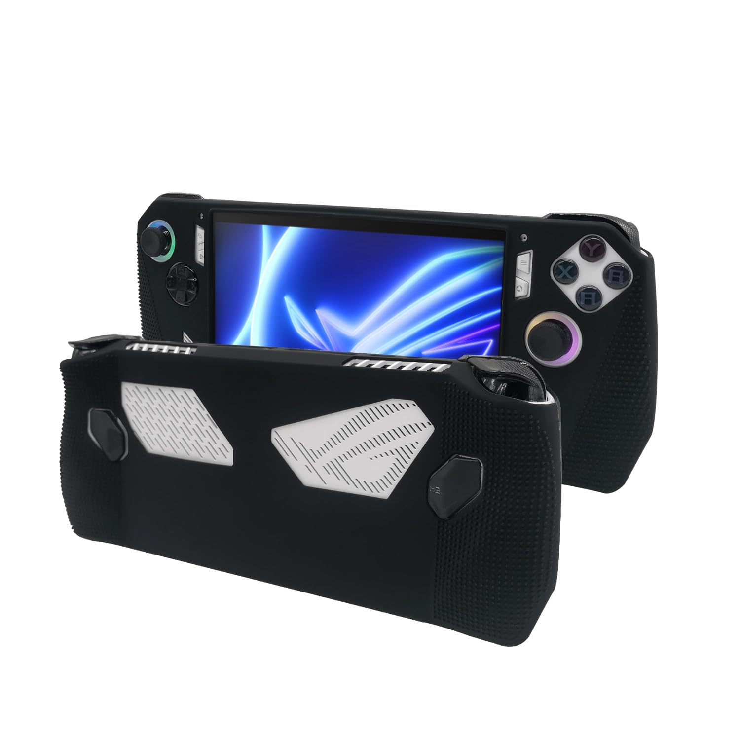 Miimall Custodia Protettiva per Asus Rog Ally X, Cover Shockproof in Pelle PU, Cover Protettiva Anti Polvere, Cerniera Liscia, Case Protettiva Durevole per Asus Rog Ally X, Nero