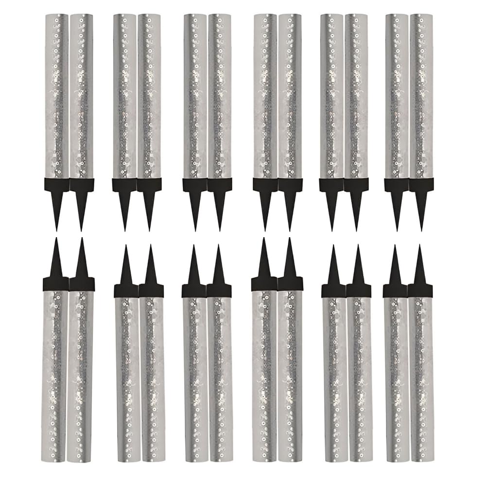ZINNIAUK Silver Sparkling Fountain Candles in Twin Pack of 12 | Low-Smoke, Bright Sparkle & Long-Lasting Effect | Great for Birthdays, Anniversaries, Weddings, Parties & Special Occasions