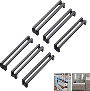 YNDD Cupboard Handles 160 mm, Black Kitchen P...,