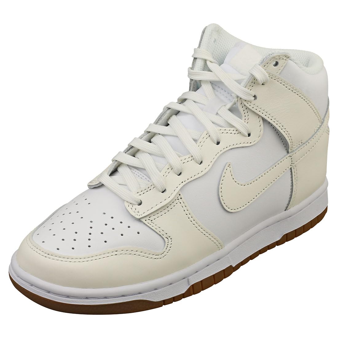 Nike Zapatillas altas para mujer, Blanco/Sail-gum Med Brown, 43 EU