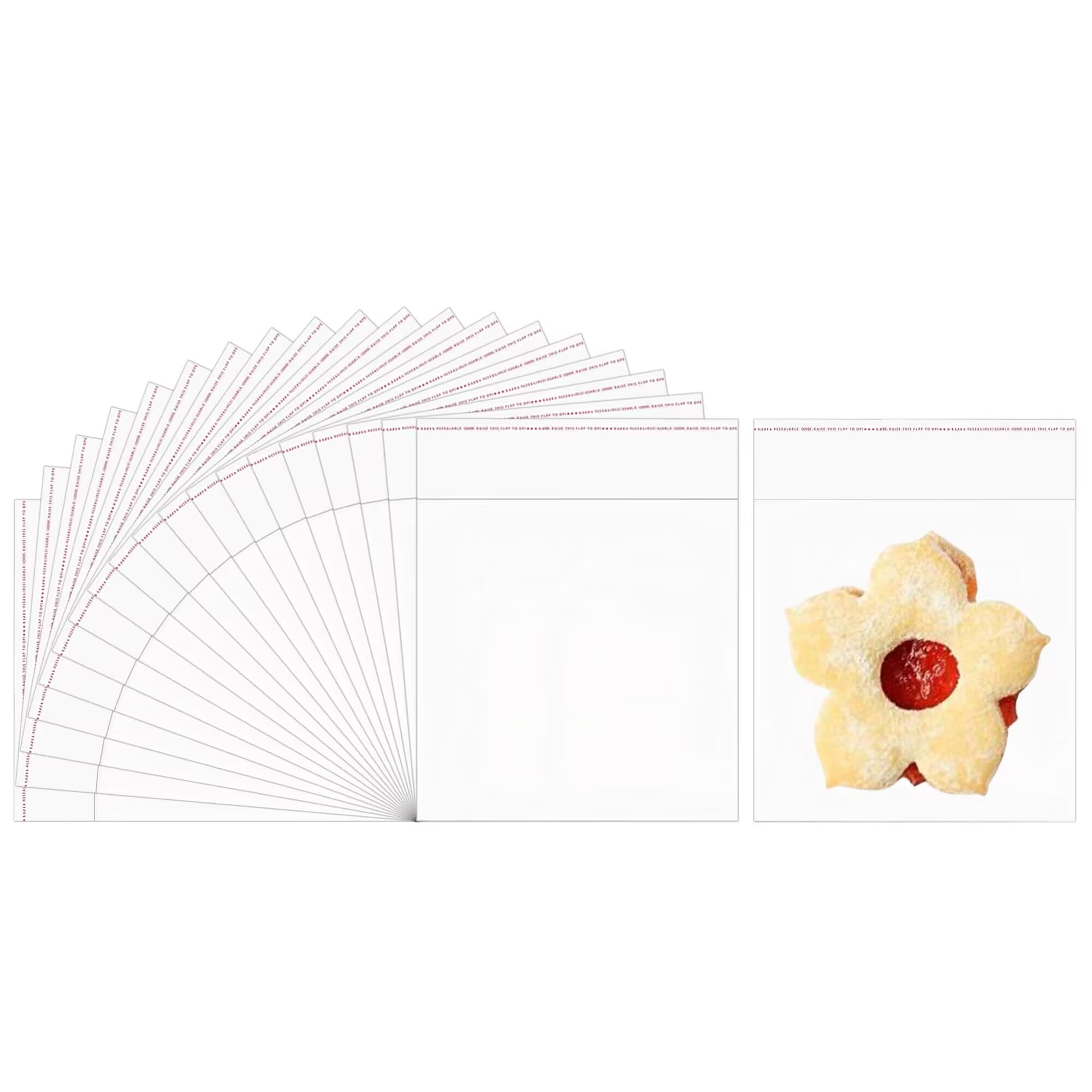 Tiny Clear Cello Bags 3x3" 200pcs Self Adhesive Bags OPP Poly Cellophane Bags for Jewelry Earrings Candies Bakery Candle Soap Cookies