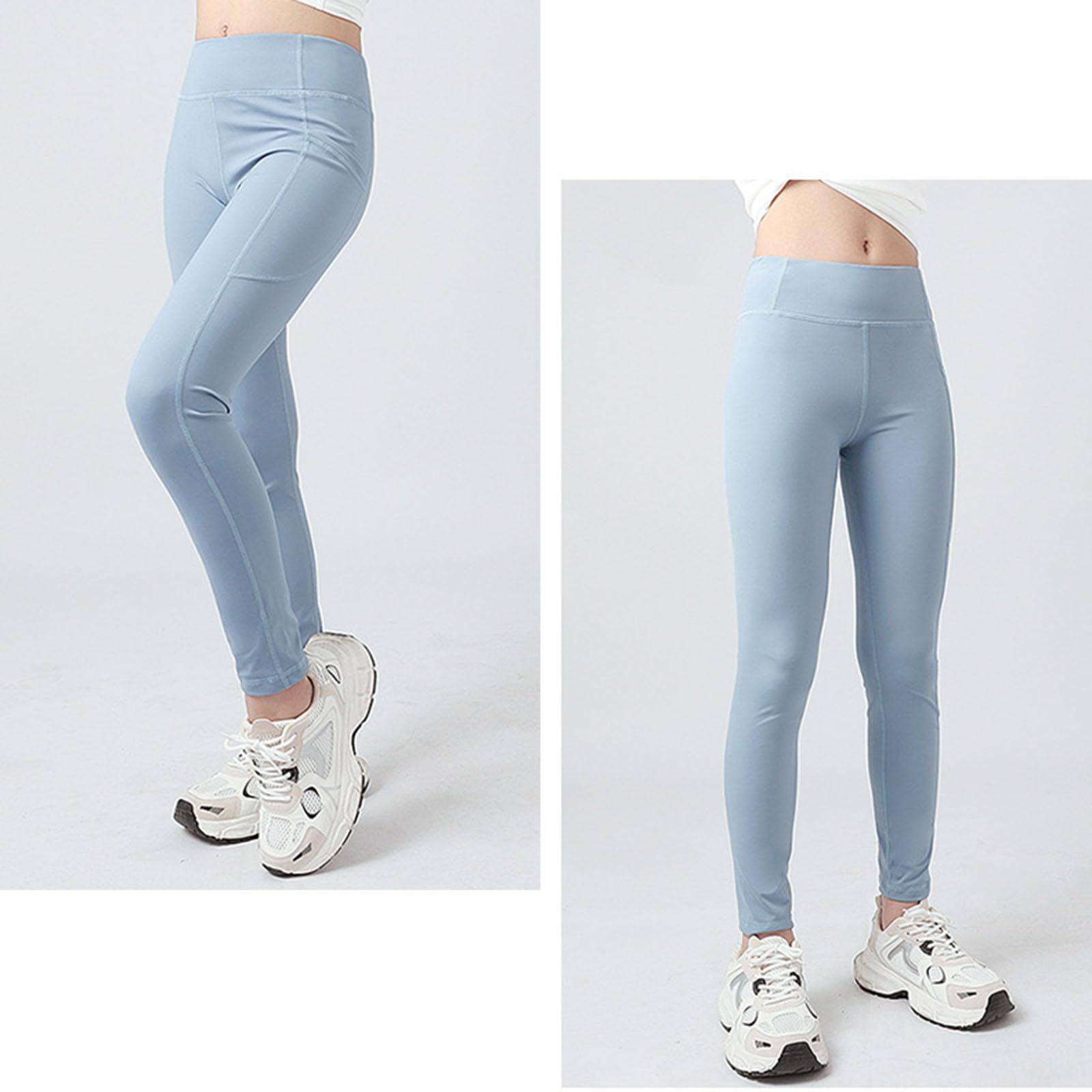 Pantalones deportivos para niñas, leggings atléticos para niñas, pantalones de baile, correr, yoga, entrenamiento, baile activo, mallas con bolsillos