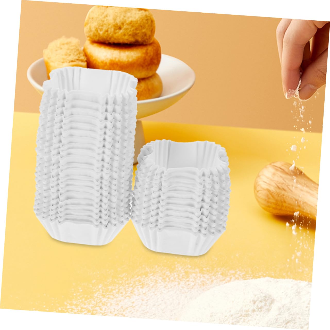 2000 piezas Unidades Envoltorios para Cupcakes Papel Alimentario para Hornear Pasteles y Muffins Medio