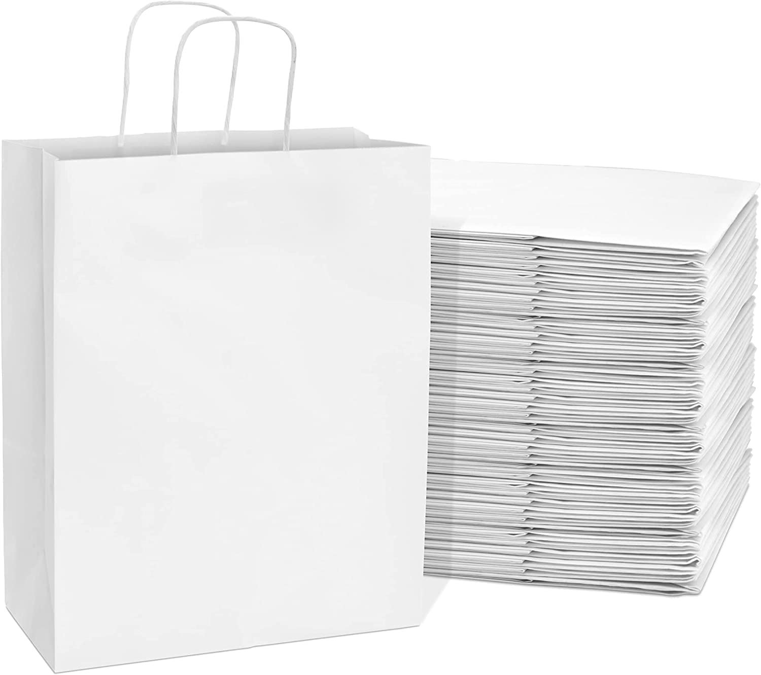 RanGit Bhumi - White Paper Bags 25 pcs 12x16x5 inch Large Return Gift Bags, Party Favor Paper Carry Bags, Craft Paper gifting Bag- Recycled Eco Friendly Disposable (25) (B0C33CB716) Amazon Price History, Amazon Price Tracker