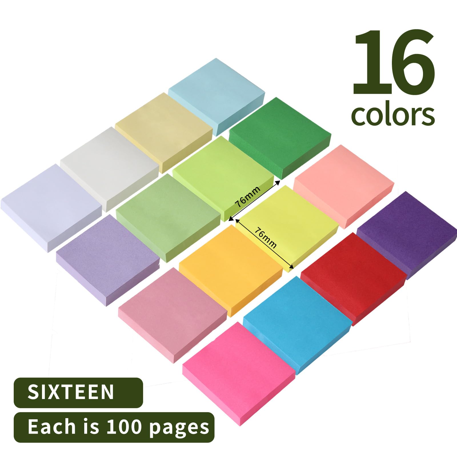 9 Pièces Notes Autocollantes Lignées Bloc-Notes Auto-Adhésifs Blocs