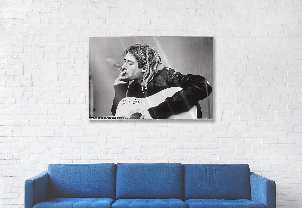 Amazon.com: Kurt Cobain - Black & White Music Poster (Smoking With