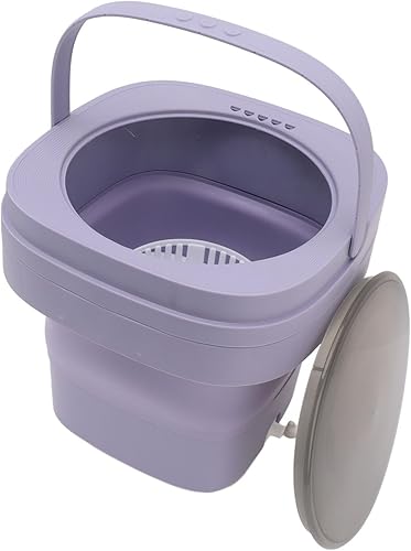 Miniatura 7 de Lavadora plegable portátil, capacidad de 6.5 litros, simula lavado a mano, ideal para prendas delicadas, calcetines y ropa interior, enchufe de EE.