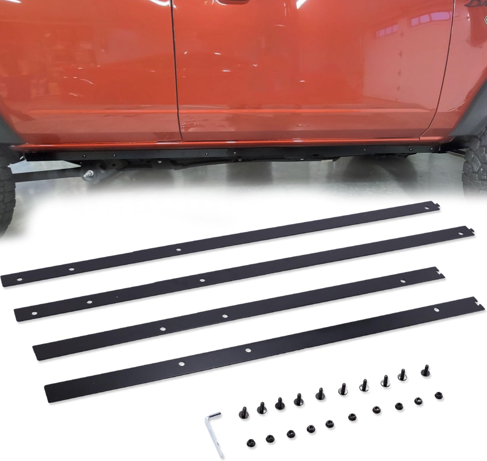 Broaddict Pinch Weld Cover Fit for Ford Bronco 4 Door 2021 2022 2023 2024 2025 2026 Trail Armor Rocker Guard Made of Aluminum