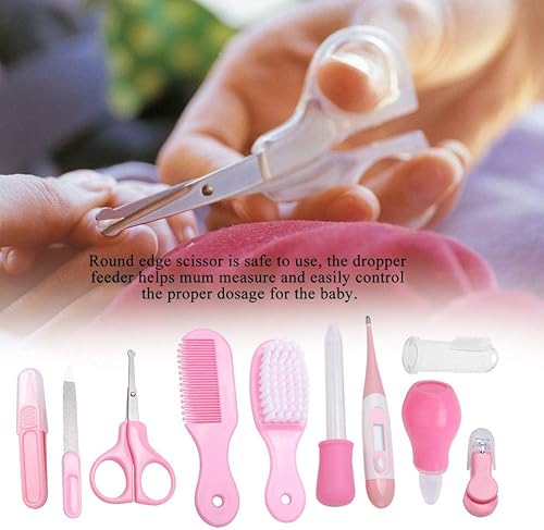 Miniatura 2 de Juego de aseo para bebés, 10 pulgadas de pelo, uñas, nariz, dientes y oídos, accesorios esenciales para limpiar los dientes, kit portátil para bebé