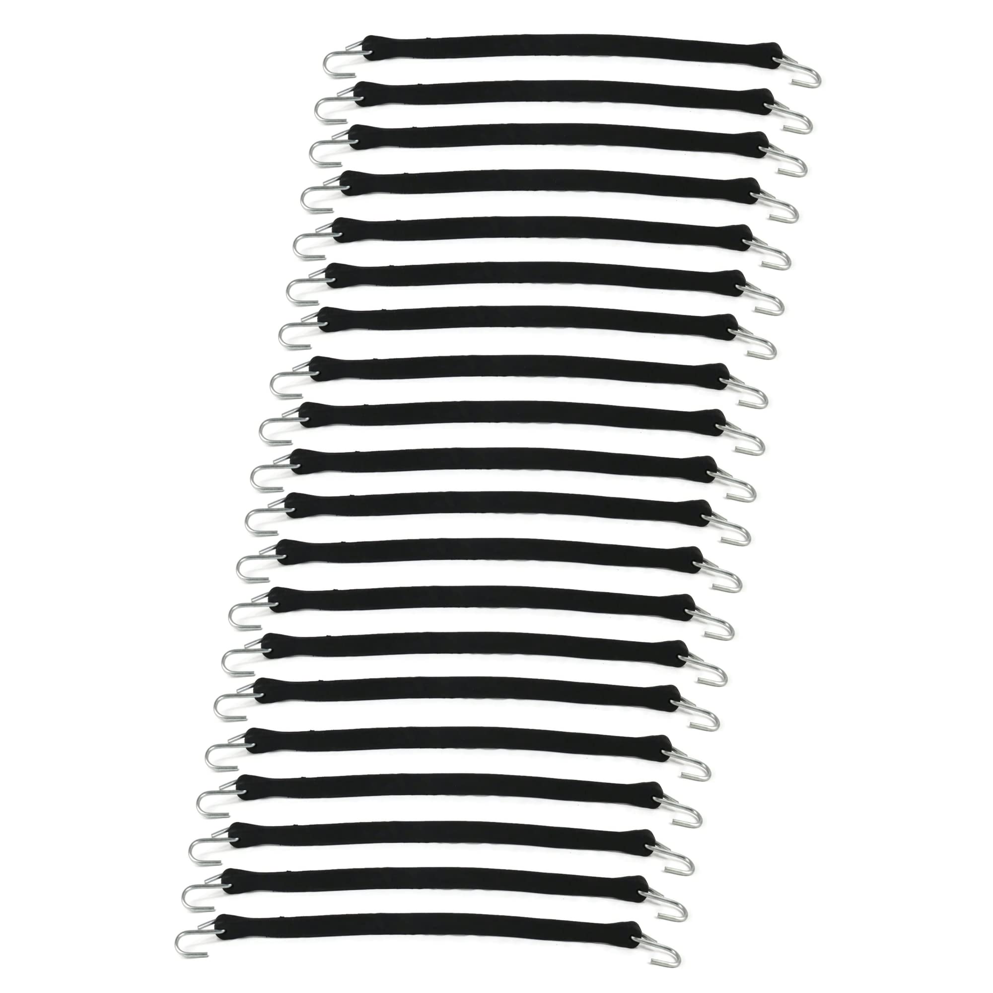 The ROP Shop | Lot de 20 sangles de bâche en caoutchouc noir de 53,3 cm pour attaches pour pneus, camping-car, bateau