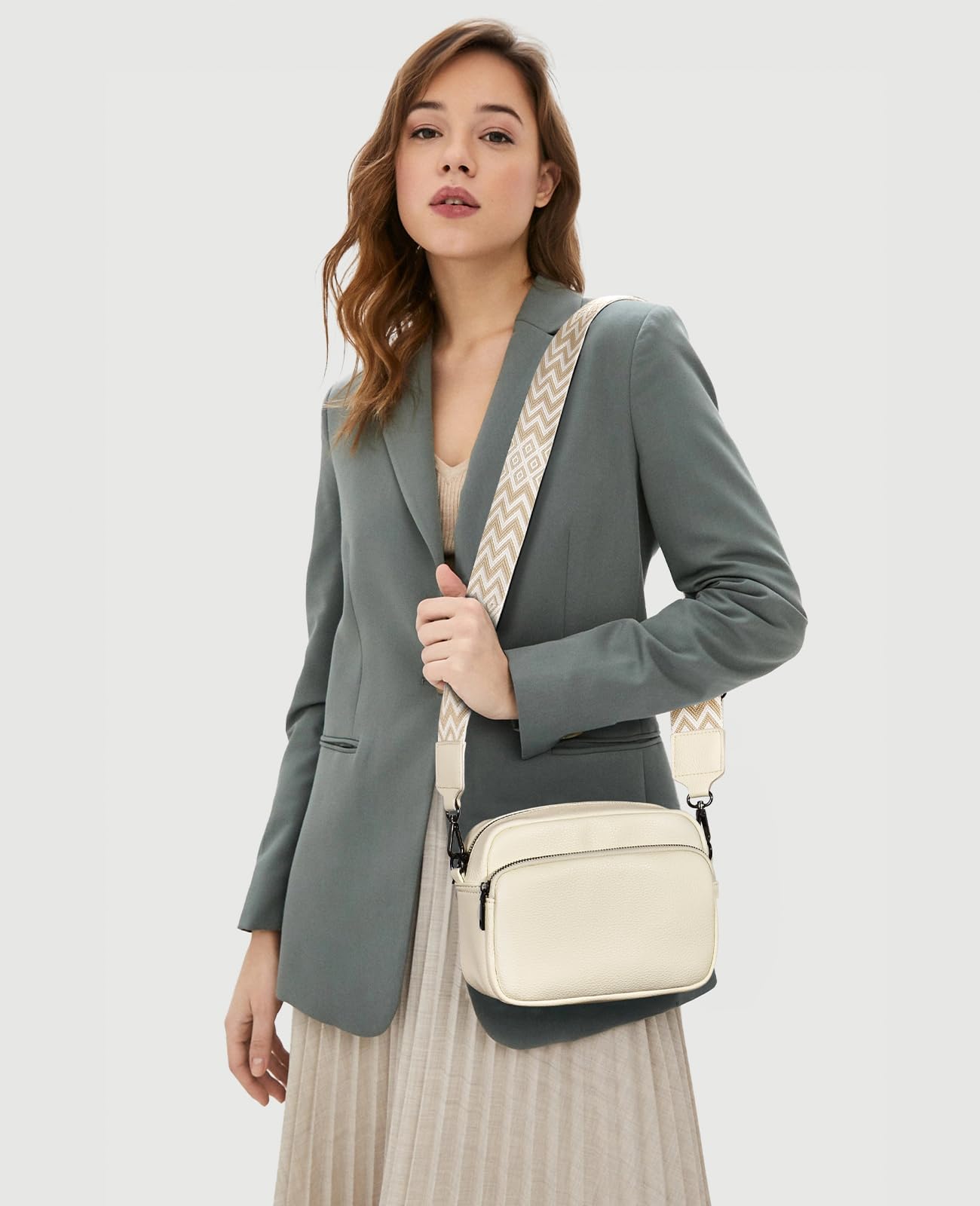 GASSDA Umhängetasche Damen Kleine Handtasche Damen PU Leder Crossbody Bag Moderne Taschen mit Abnehmbarem Schultergurt