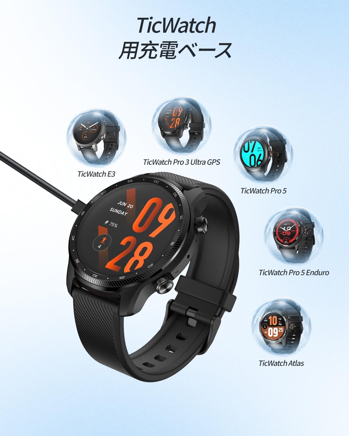 Amazon.co.jp: For TicWatch Atlas/Pro 5 Enduro/Pro 5/Pro 3 Ultra 